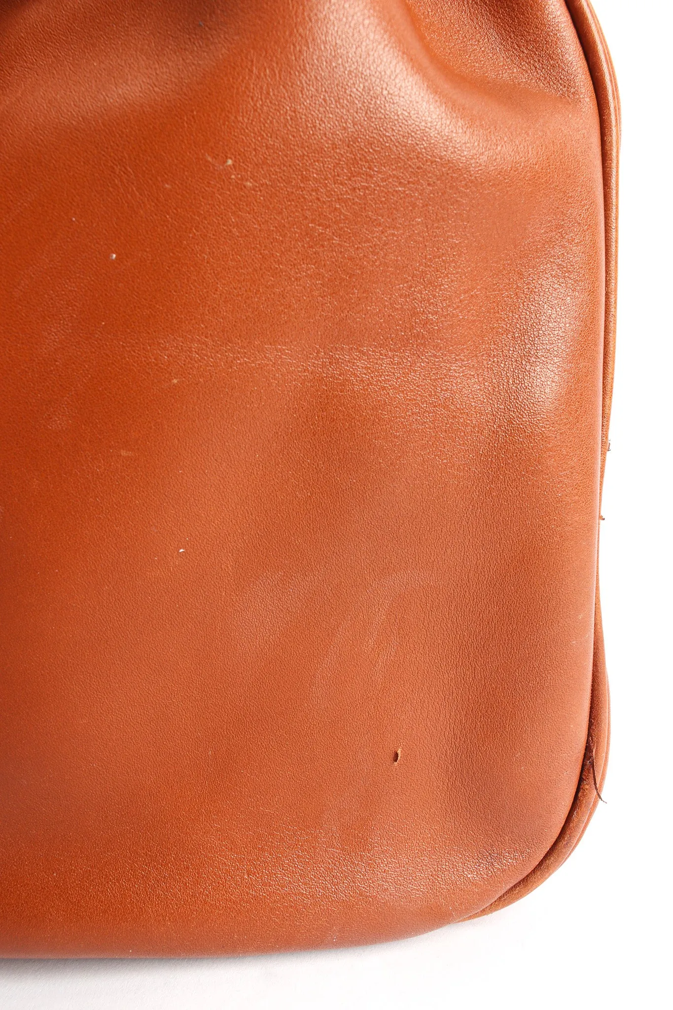 Drawstring Leather Bucket Bag