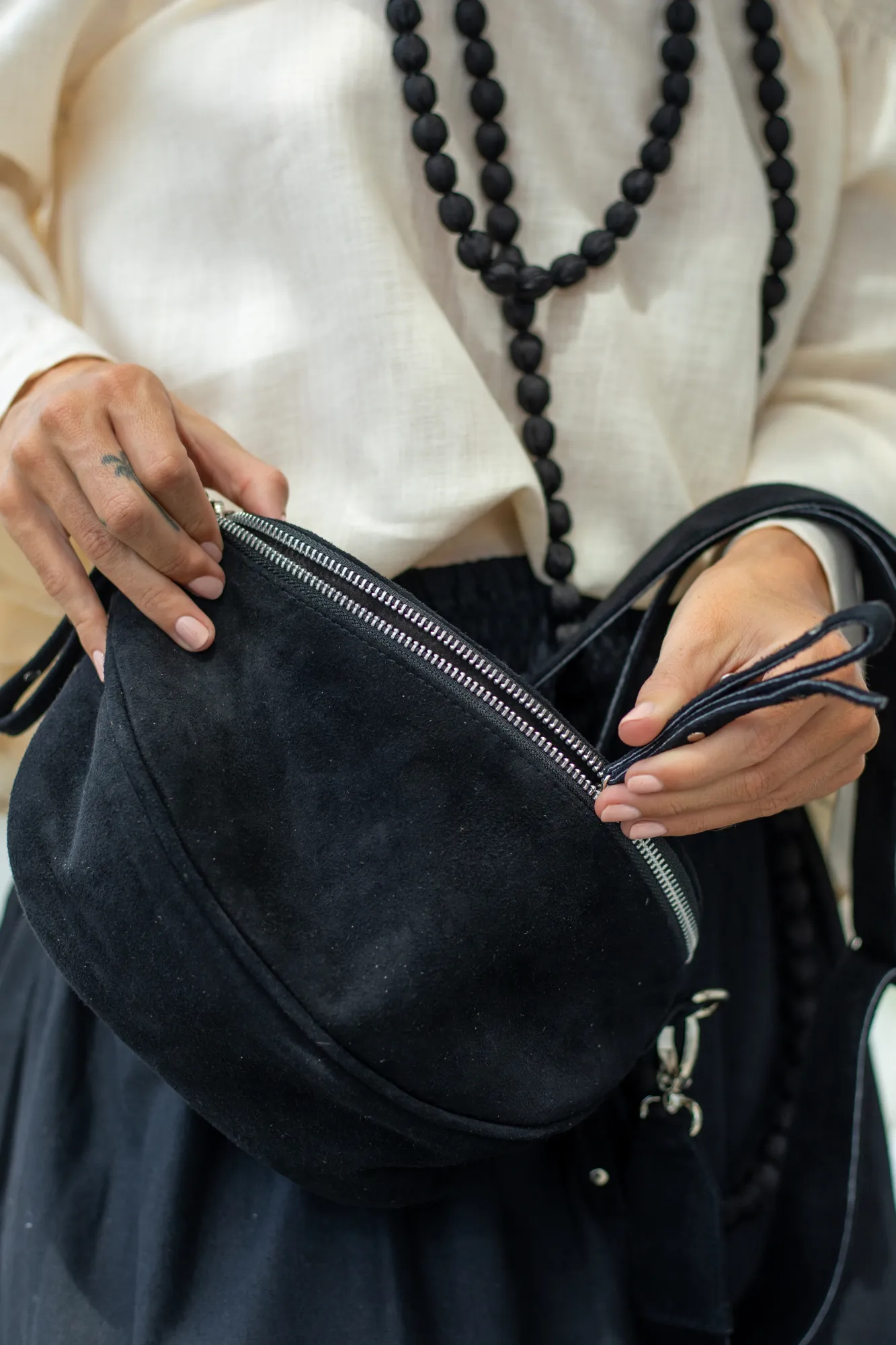'Drew' Leather/ Suede Lifestyle Bag