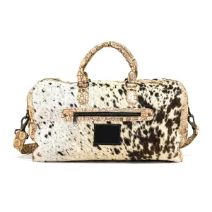 Duffel - Chocolate & White w/ Ivory Jumbo Croc