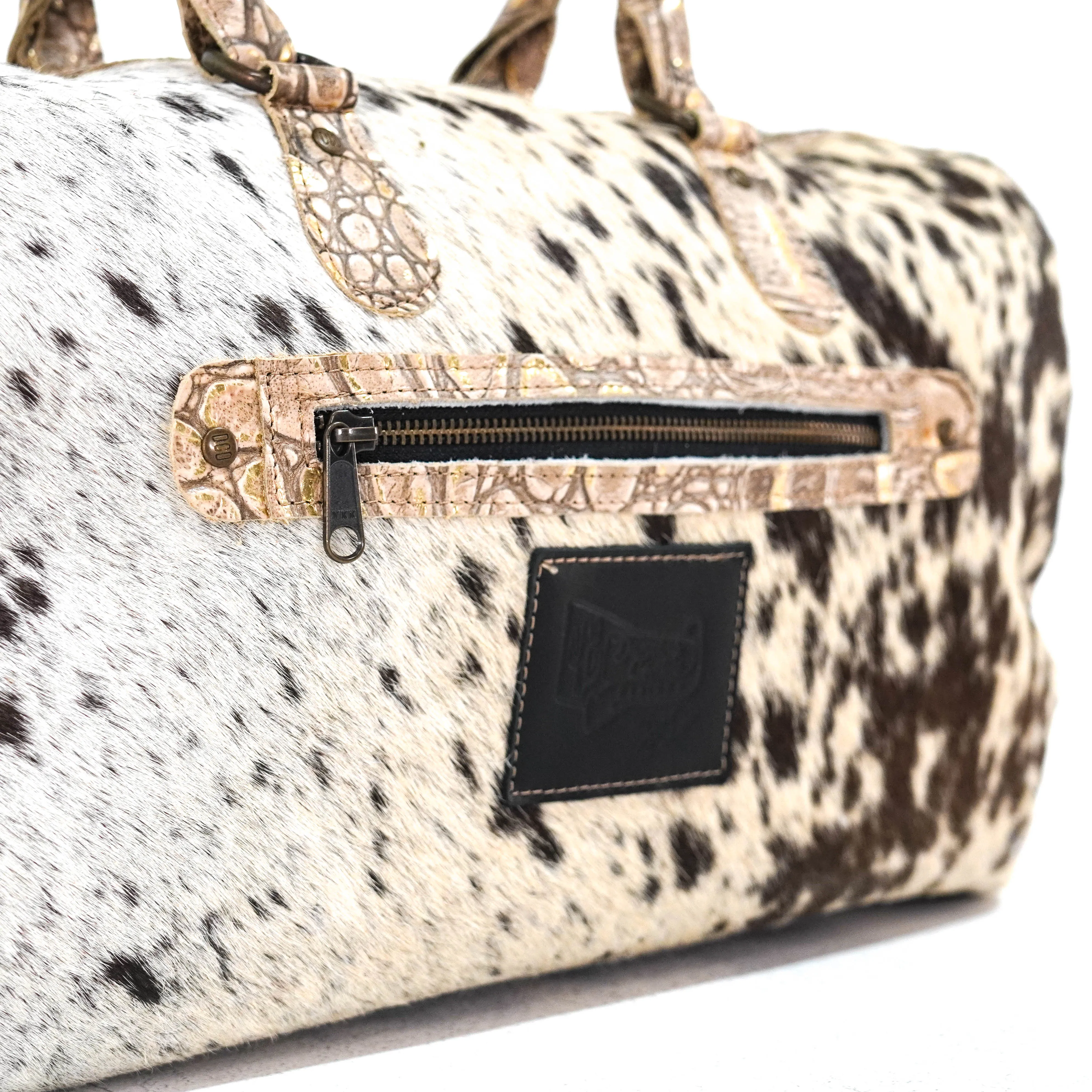 Duffel - Chocolate & White w/ Ivory Jumbo Croc