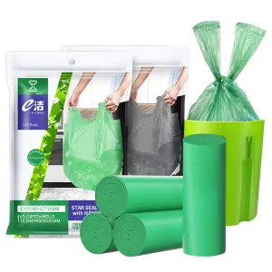 e-Clean Biodegradable Thickened Vest Garbage Bags Grey 50x68cm - 92 Pieces