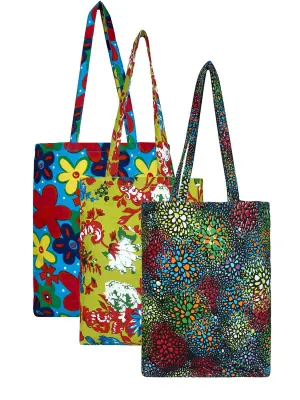 Eco-Friendly Printed Canvas Shopping Bag (Pack of 3)