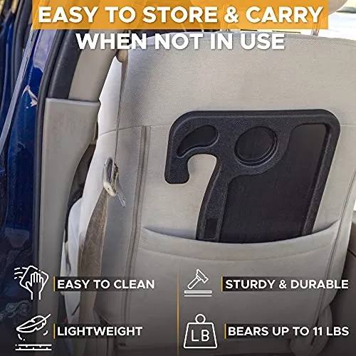 EcoNour 2 in 1 Car Steering Wheel Tray | Car Lap Desk for Convenient Working | Food Tray with Sturdy ABS Material | Interior Accessories for Truck Drivers | Lightweight Travel Desk with Easy Storage