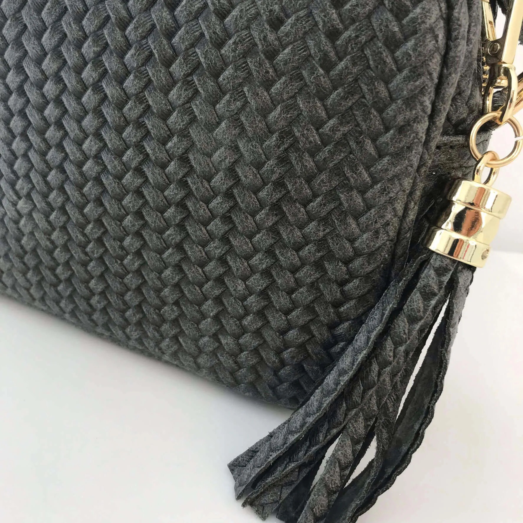 Elie Beaumont Olive Leather Woven Bag