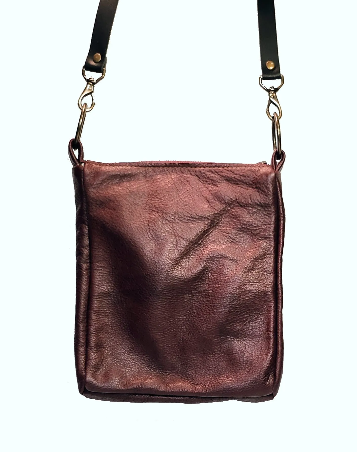 Emaline Plaid & Couch Leather Bag