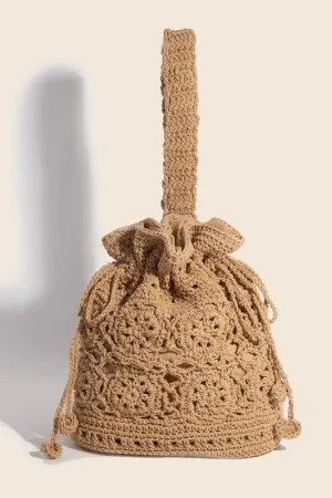 Fame Intricate Braided Single Strap Drawstring Bag
