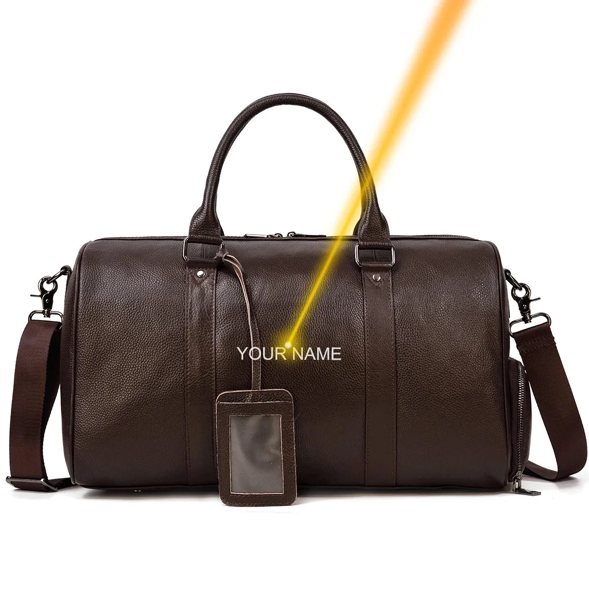 Fashion Genuine Leather Duffel Bag Big Cow Leather Men Women Business Travel Bag Black Large Shoulder Bags Weekend Luggage Bags