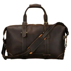 Fashion Leather Men’s Travel Duffle Bag Weekender