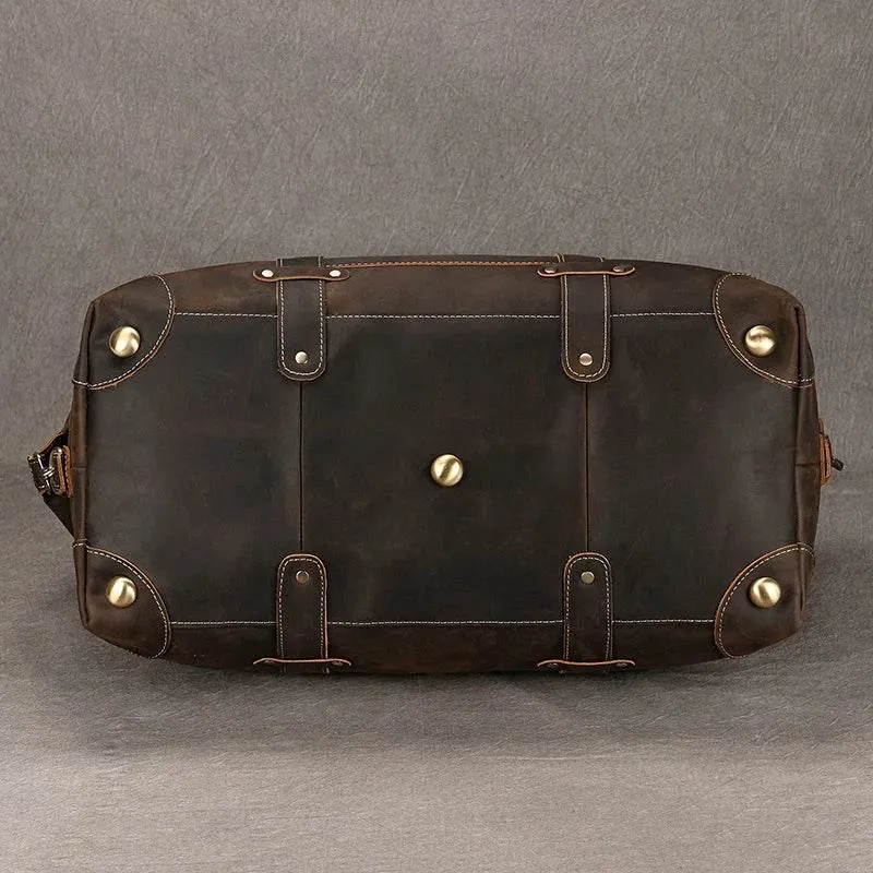 Fashion Leather Men’s Travel Duffle Bag Weekender