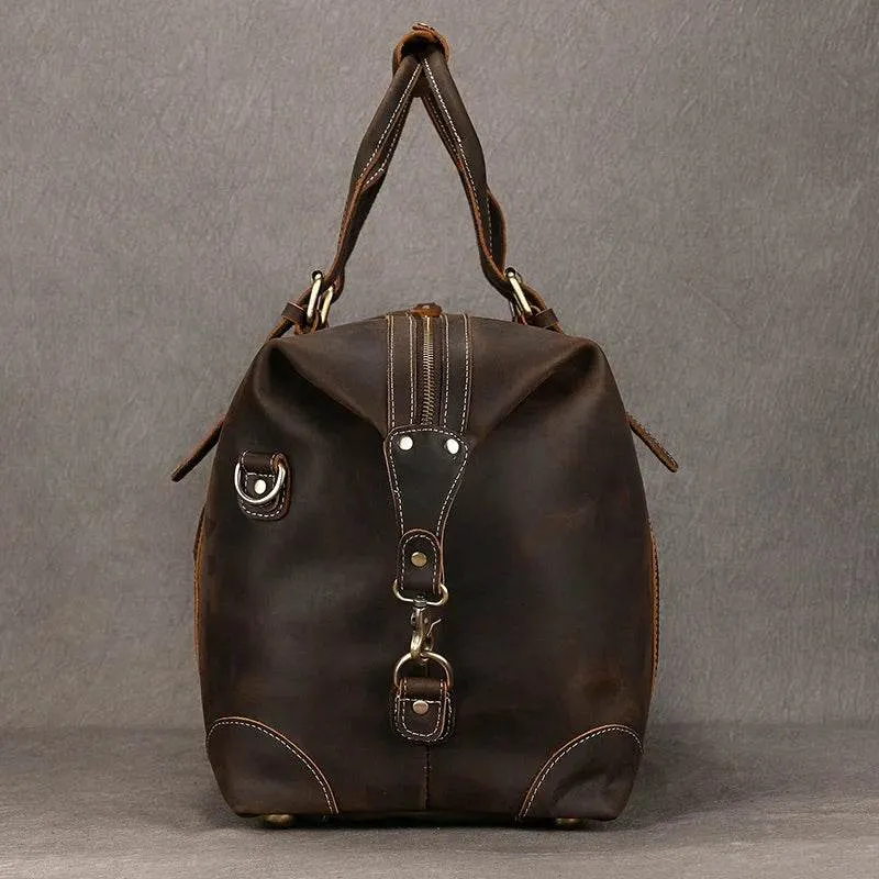 Fashion Leather Men’s Travel Duffle Bag Weekender