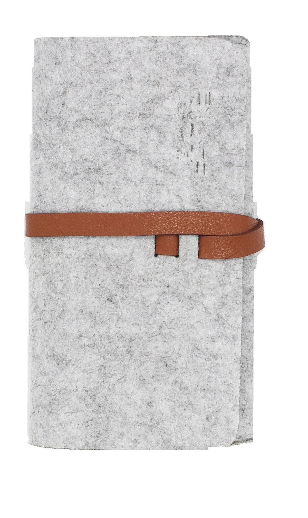 Felt Glasses Case with Leather Strap
