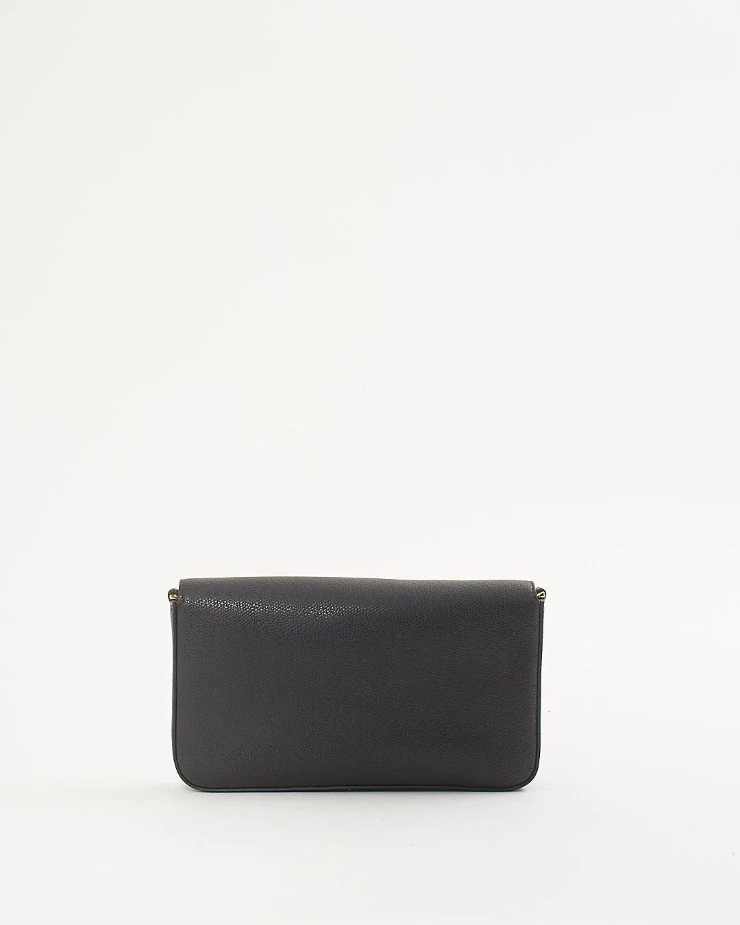 Fendi Black Leather Wallet On Chain