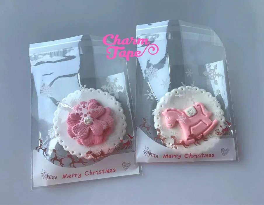 Festive Santa Claus Gift Bags Cello Bags Self-adhesive Cookie bags - Favors Bags - Party bags 20/50/100 bags CB50
