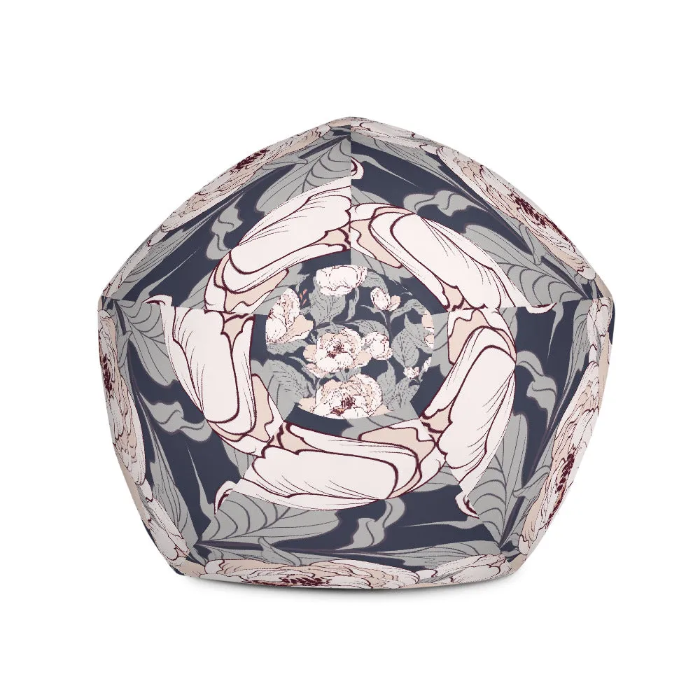 Flower Painting Artwork - Sustainably Made Bean Bag Chair Cover