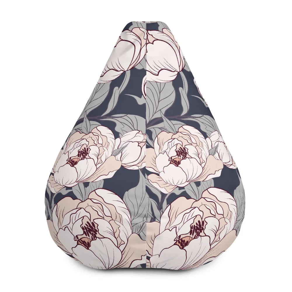 Flower Painting Artwork - Sustainably Made Bean Bag Chair Cover