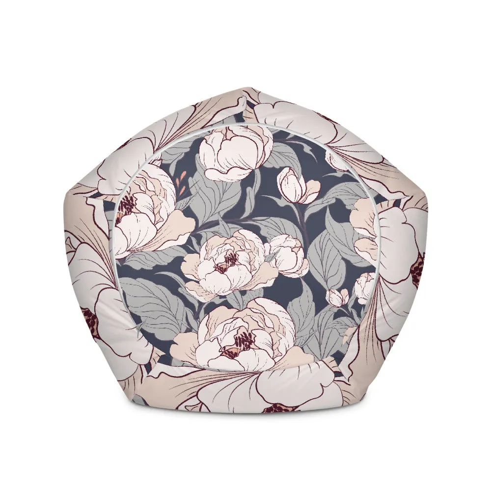 Flower Painting Artwork - Sustainably Made Bean Bag Chair Cover