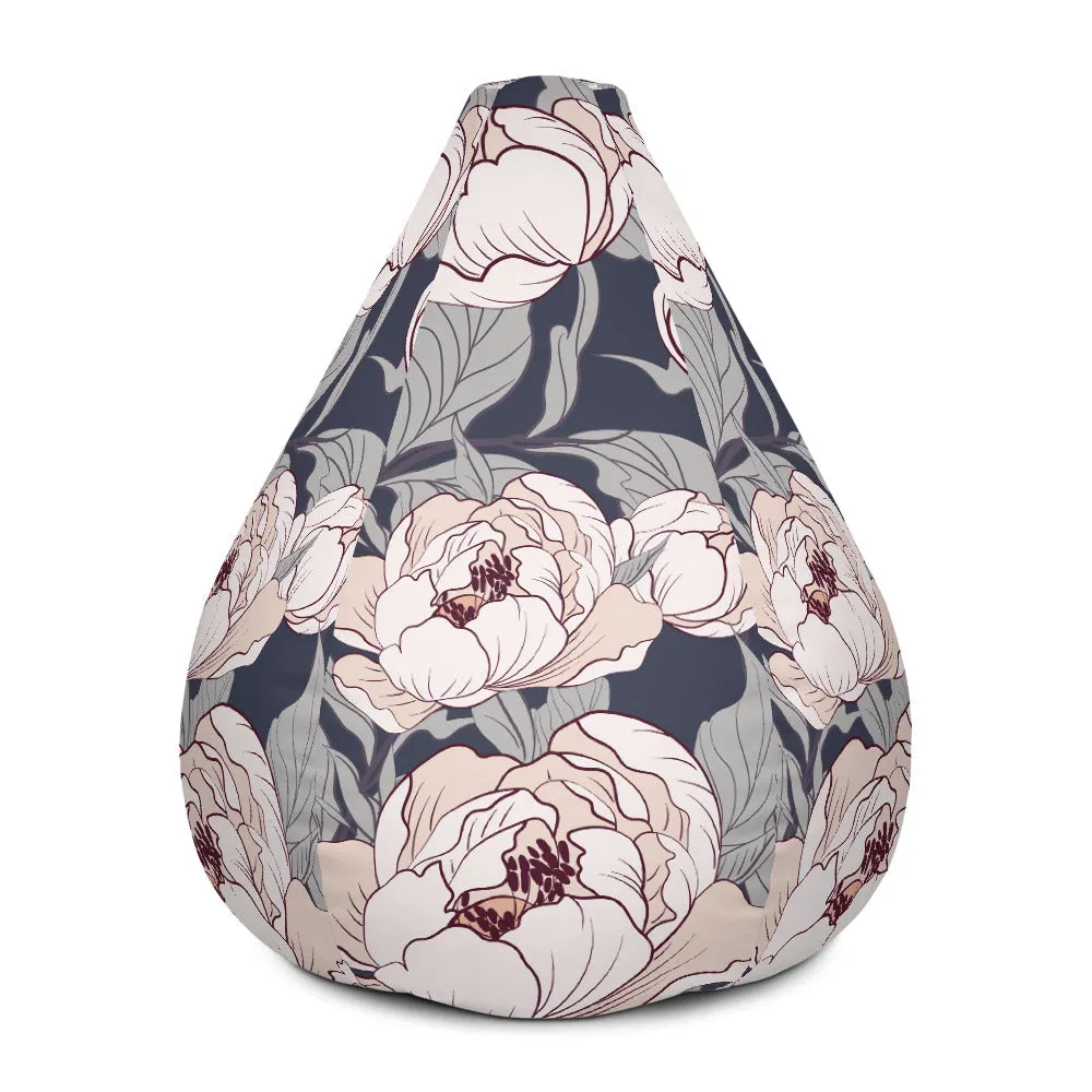 Flower Painting Artwork - Sustainably Made Bean Bag Chair Cover