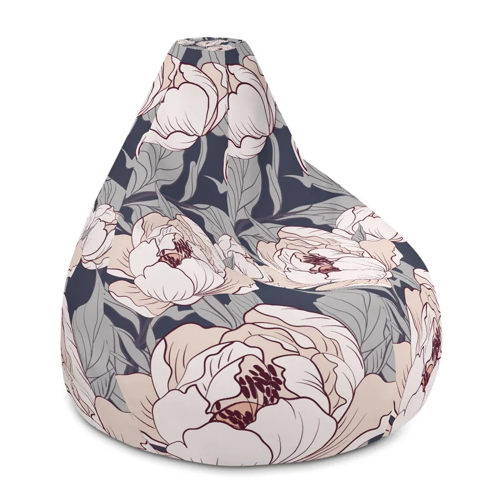 Flower Painting Artwork - Sustainably Made Bean Bag Chair Cover