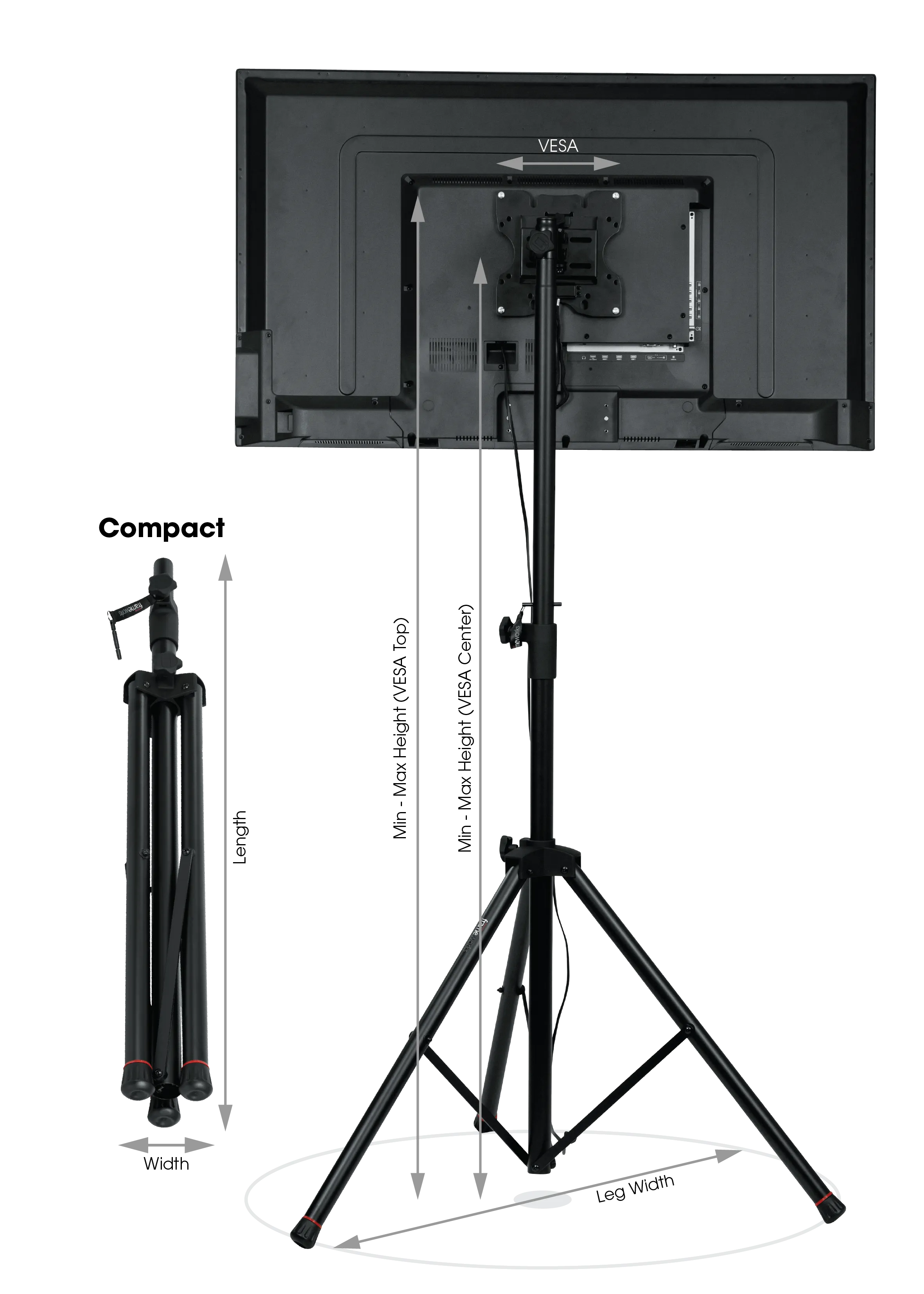Frameworks GFW-AV-LCD-1 Adj. tripod LCD/LED Stand