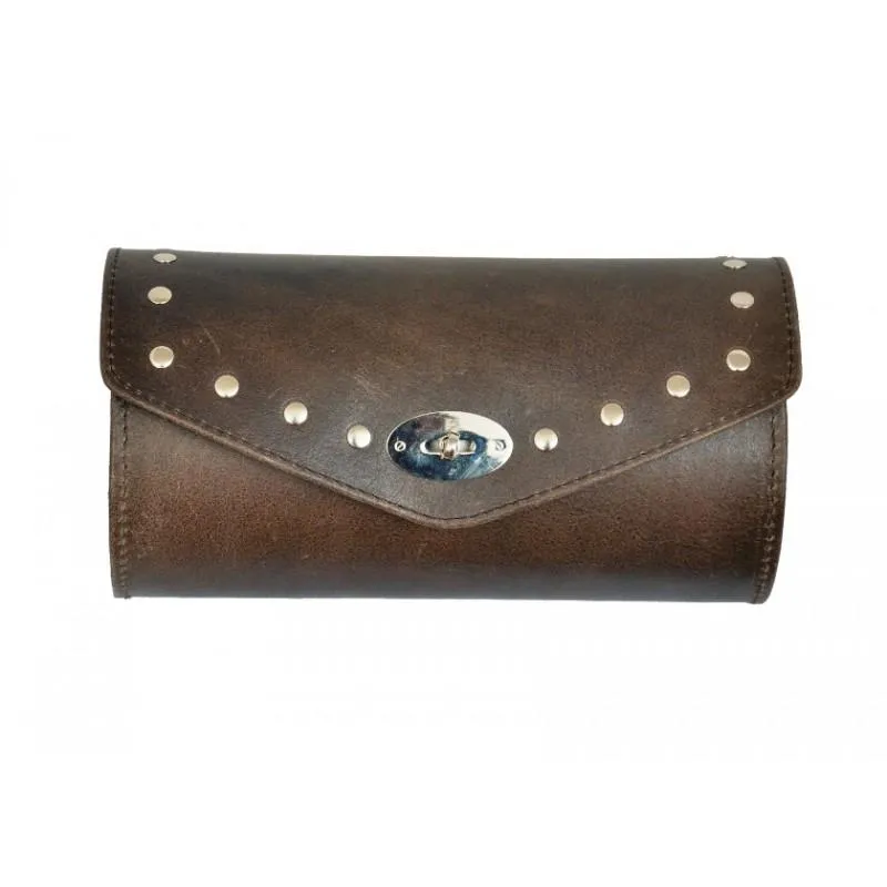 Gallanto Retro Brown Leather Motorcycle Tool Bag
