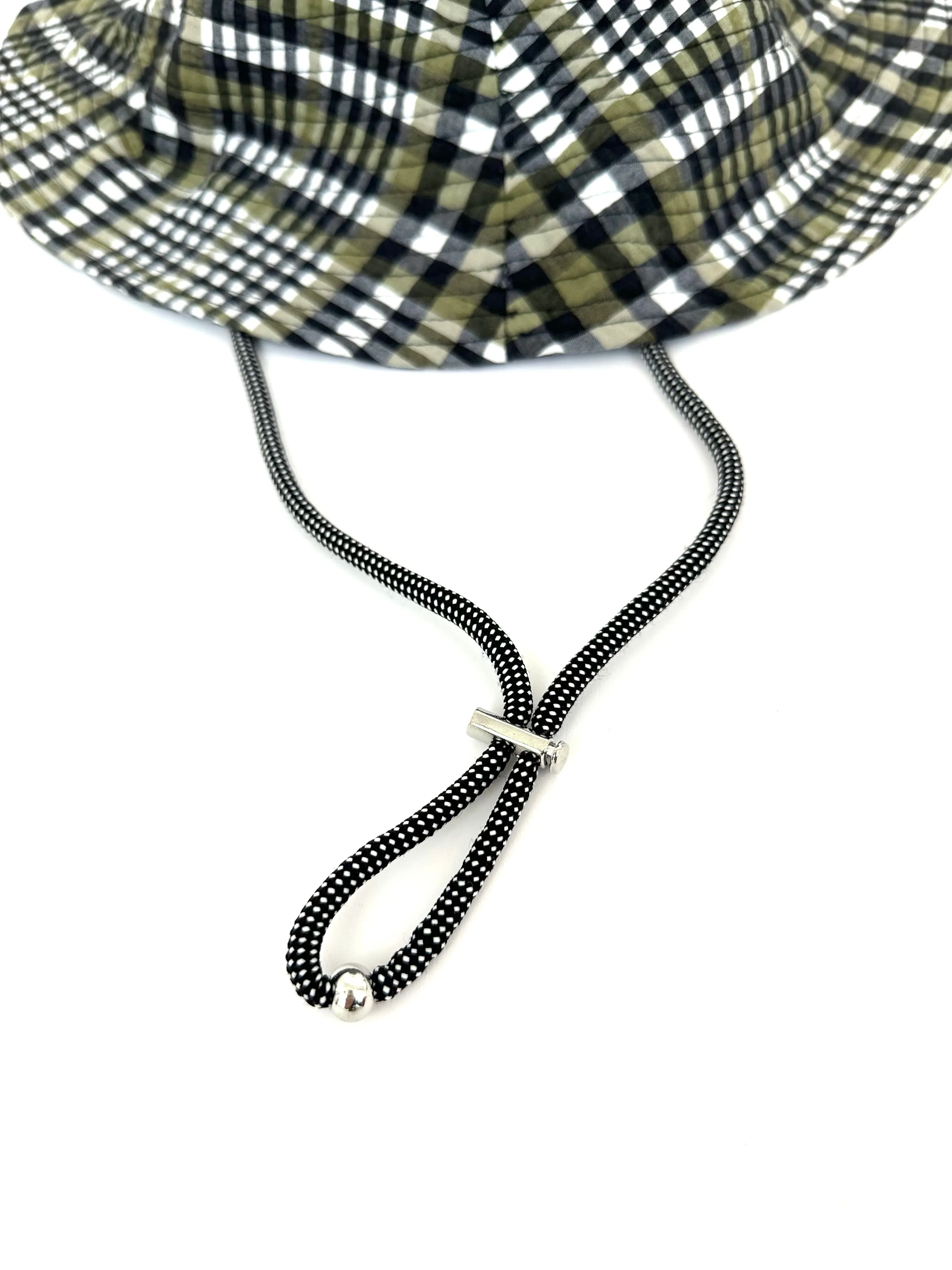 Ganni Plaid Seersucker Bucket Hat