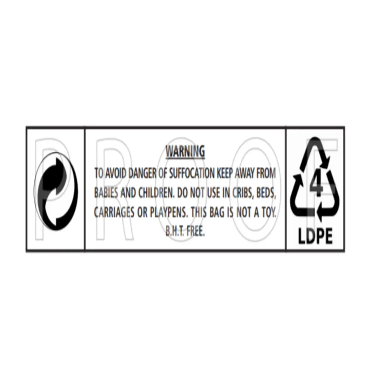 Garment Cover Rolls - Bags On A Roll - With Printed Warning