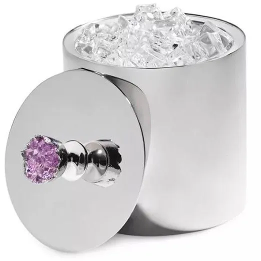 GEMSTONE HOSPITALITY ICE BUCKET WITH NATURAL CRYSTAL QUARTZ