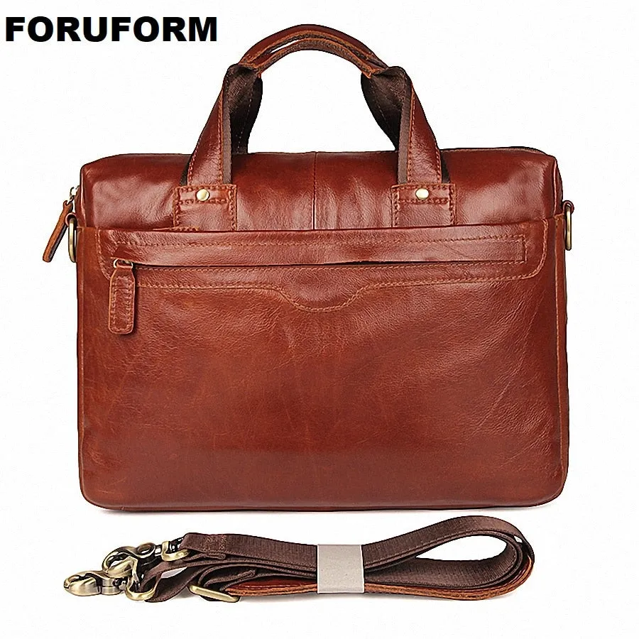 Genuine Leather Laptop Tote Bag