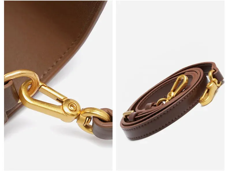 Genuine Leather Women's Underarm Bag High Quality Shoulder Crossbody Bags New Fashion Retro Bags