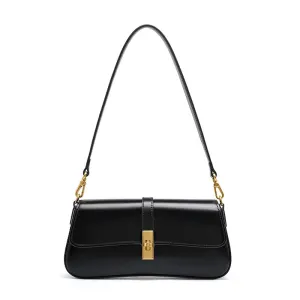Genuine Leather Women's Underarm Bag High Quality Shoulder Crossbody Bags New Fashion Retro Bags