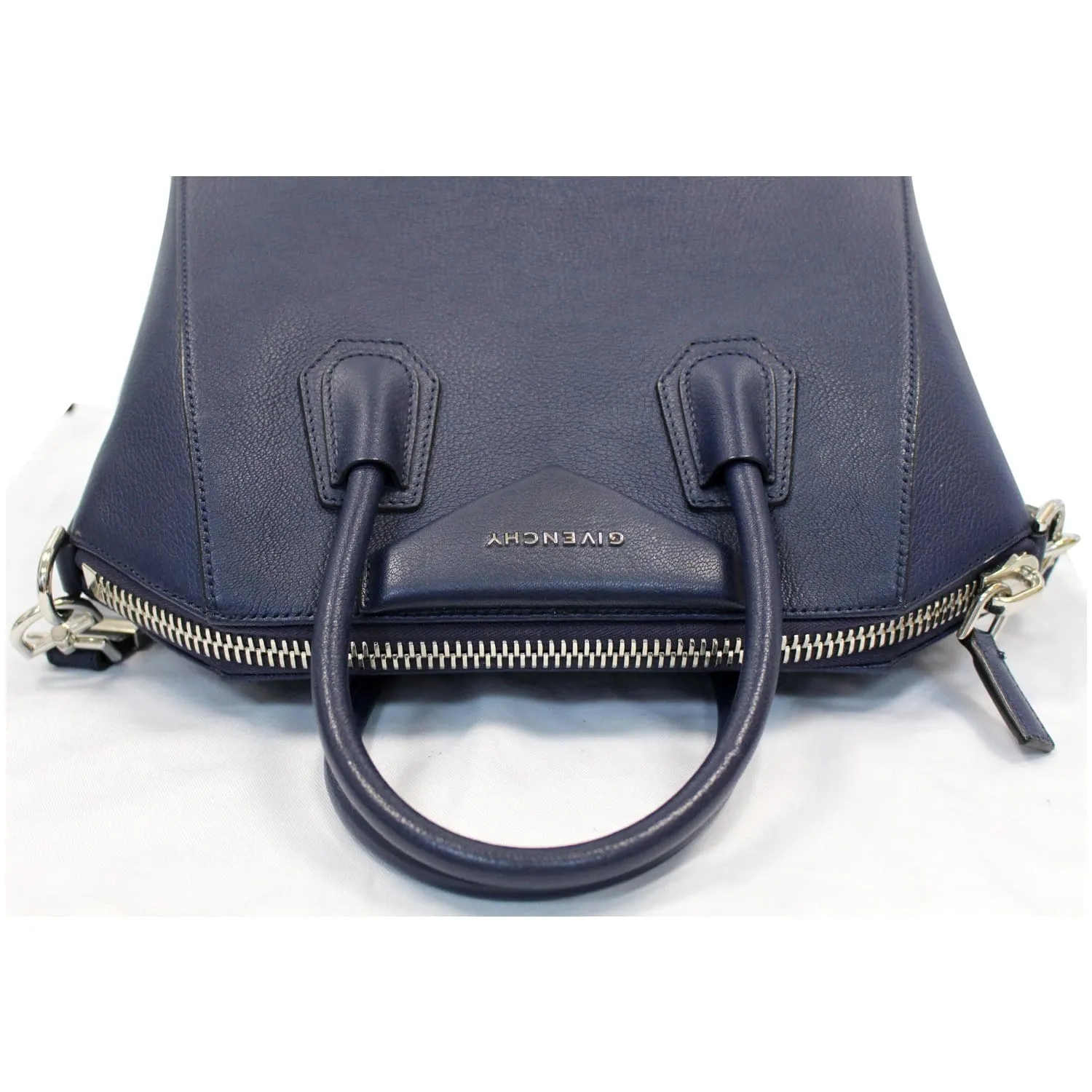 GIVENCHY Antigona Small Goatskin Leather Shoulder Bag Blue