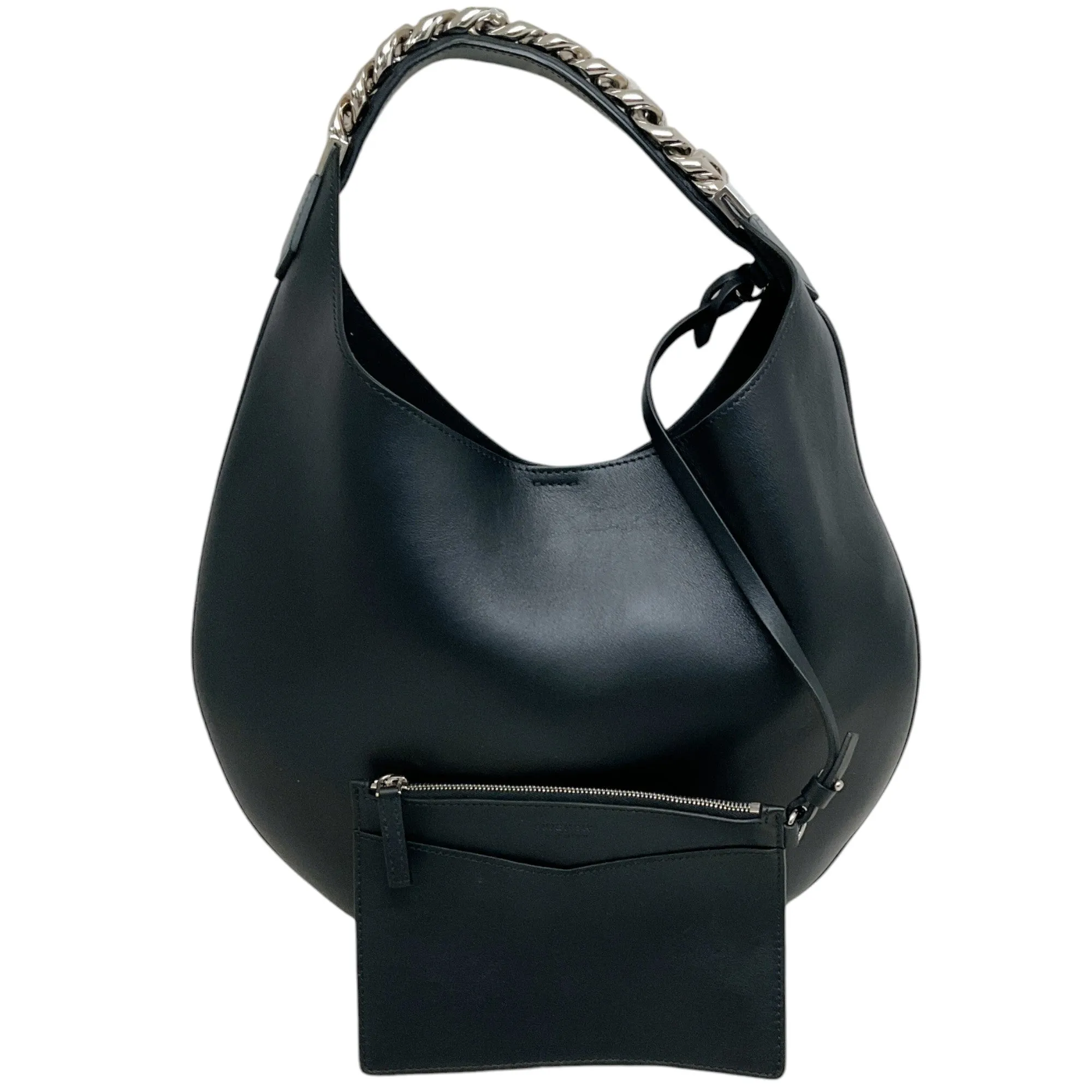 Givenchy Black Leather Infinity Hobo Bag
