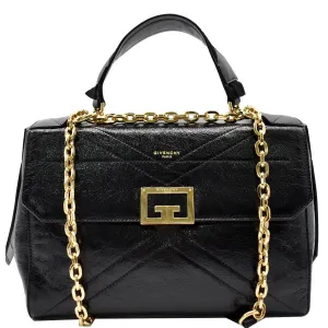 GIVENCHY Medium ID Leather Shoulder Bag Black