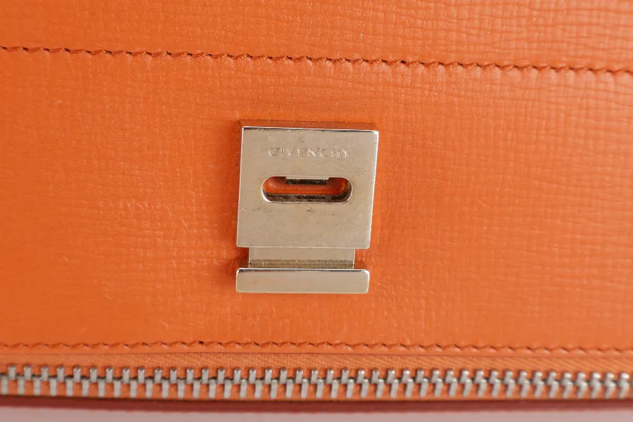 GIVENCHY PANDORA BOX BAG ORANGE LEATHER GOLD HARDWARE NO DUST COVER