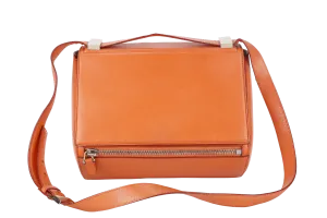 GIVENCHY PANDORA BOX BAG ORANGE LEATHER GOLD HARDWARE NO DUST COVER