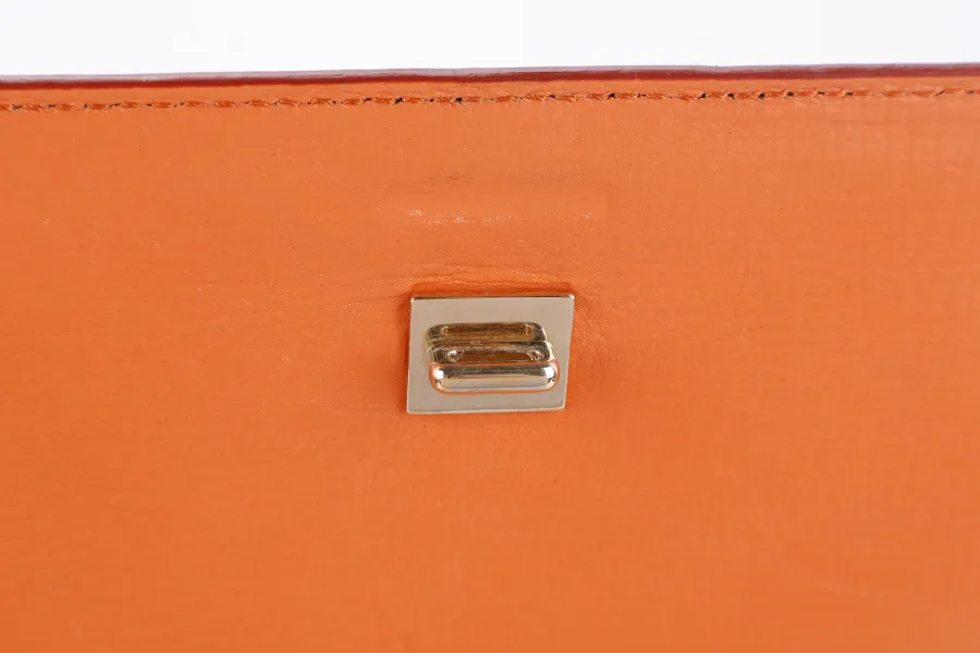 GIVENCHY PANDORA BOX BAG ORANGE LEATHER GOLD HARDWARE NO DUST COVER