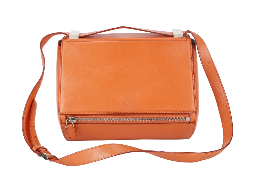 GIVENCHY PANDORA BOX BAG ORANGE LEATHER GOLD HARDWARE NO DUST COVER