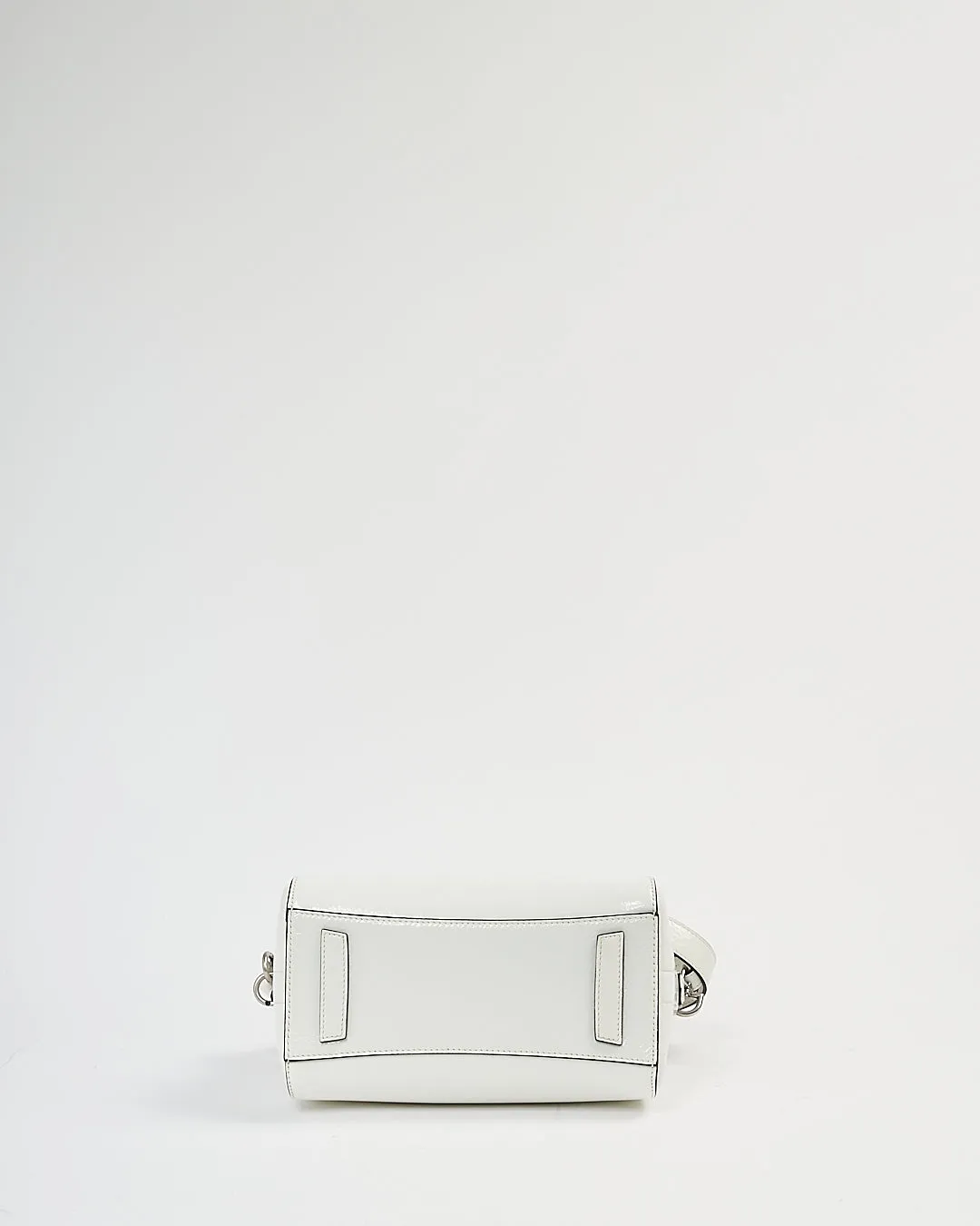 Givenchy White Patent Crinkled Leather Mini Antigona Bag