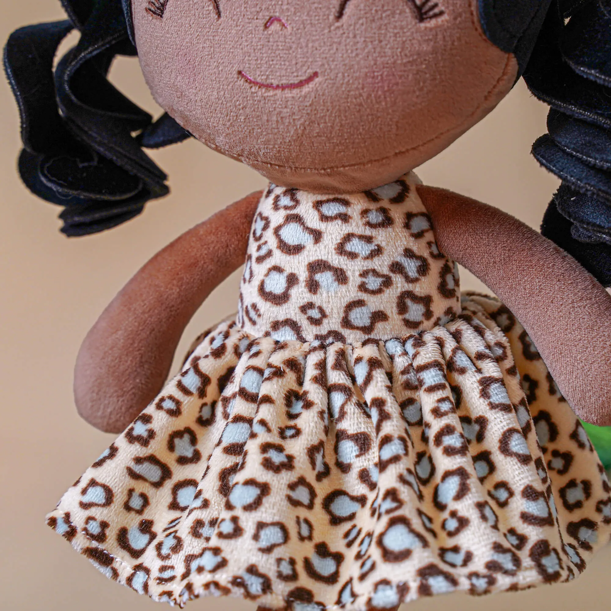 Gloveleya 12-inch Personalized Plush Jungle Animal Doll Tanned Leopard