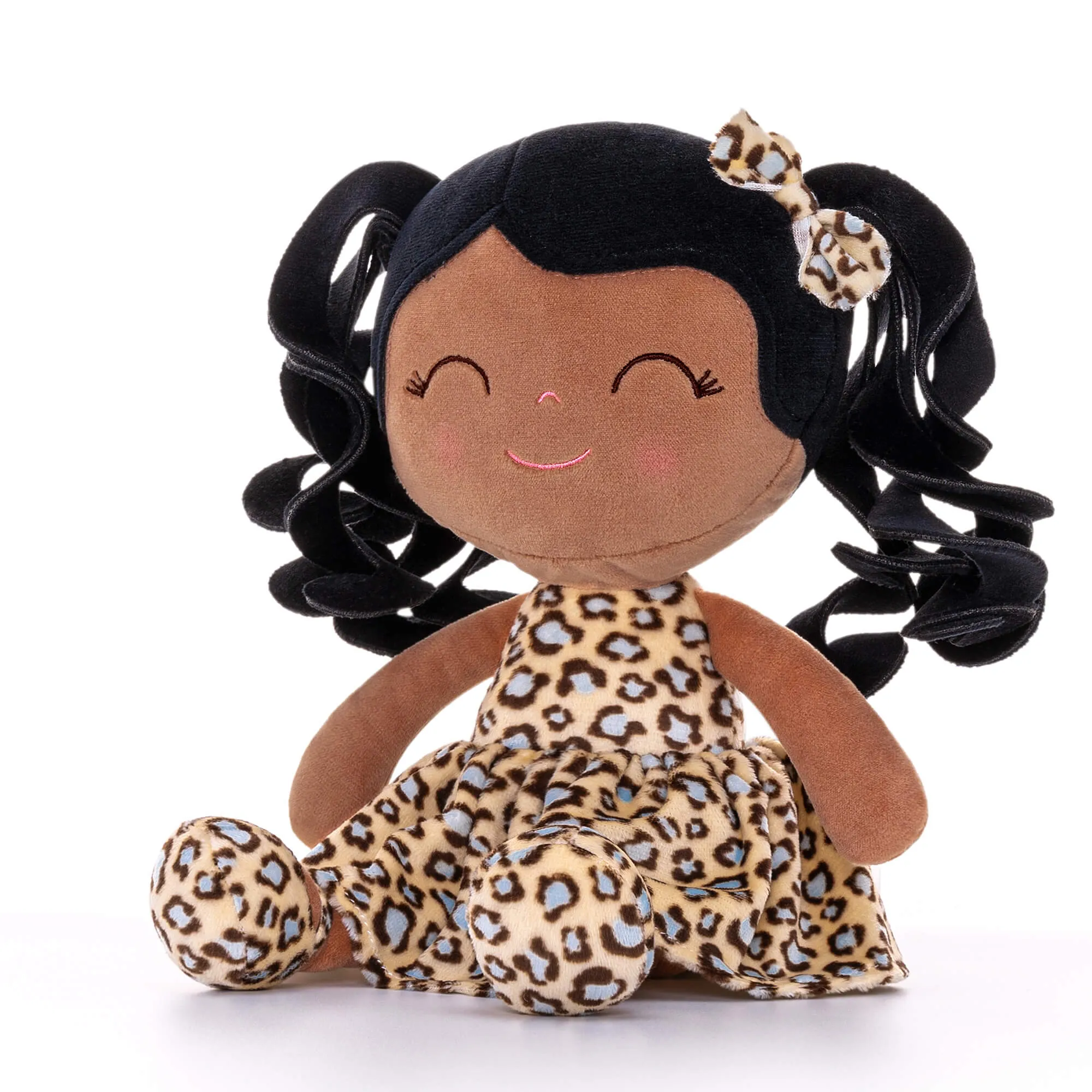 Gloveleya 12-inch Personalized Plush Jungle Animal Doll Tanned Leopard