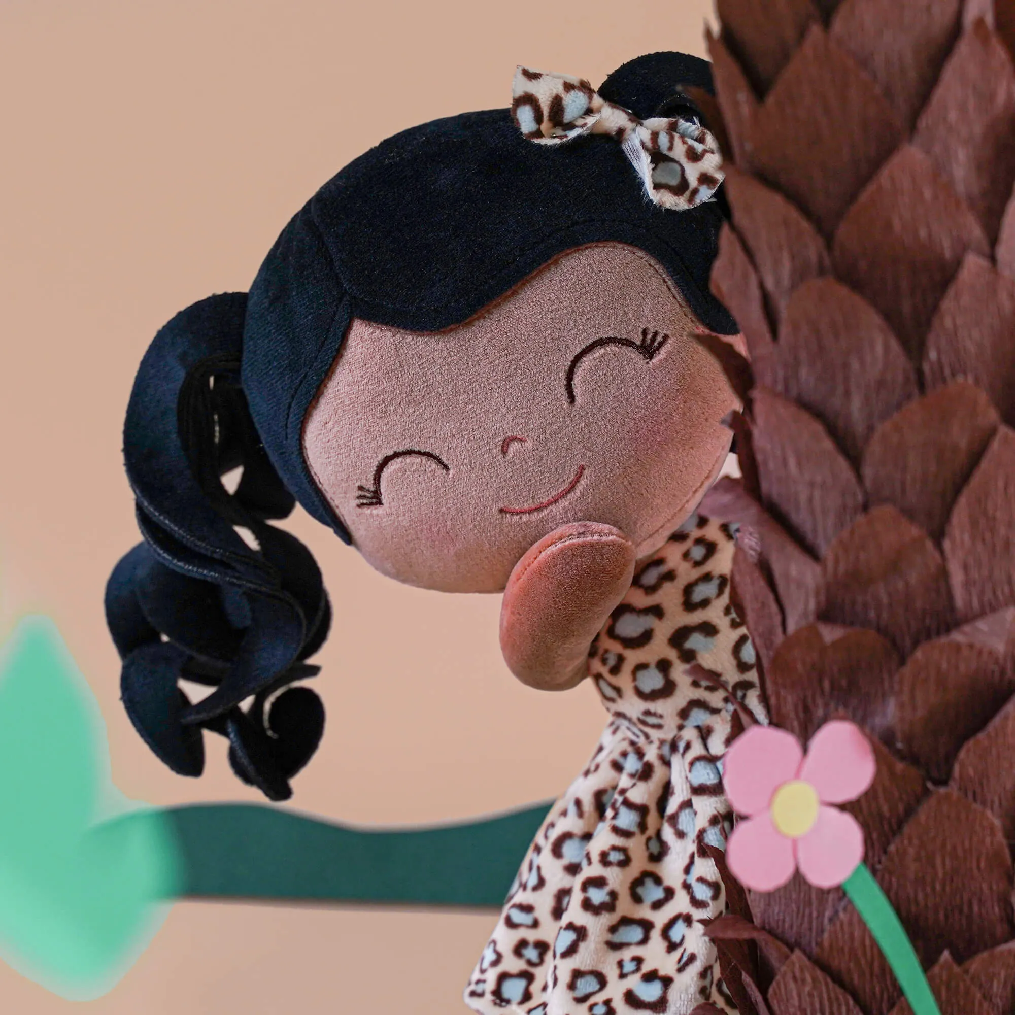 Gloveleya 12-inch Personalized Plush Jungle Animal Doll Tanned Leopard