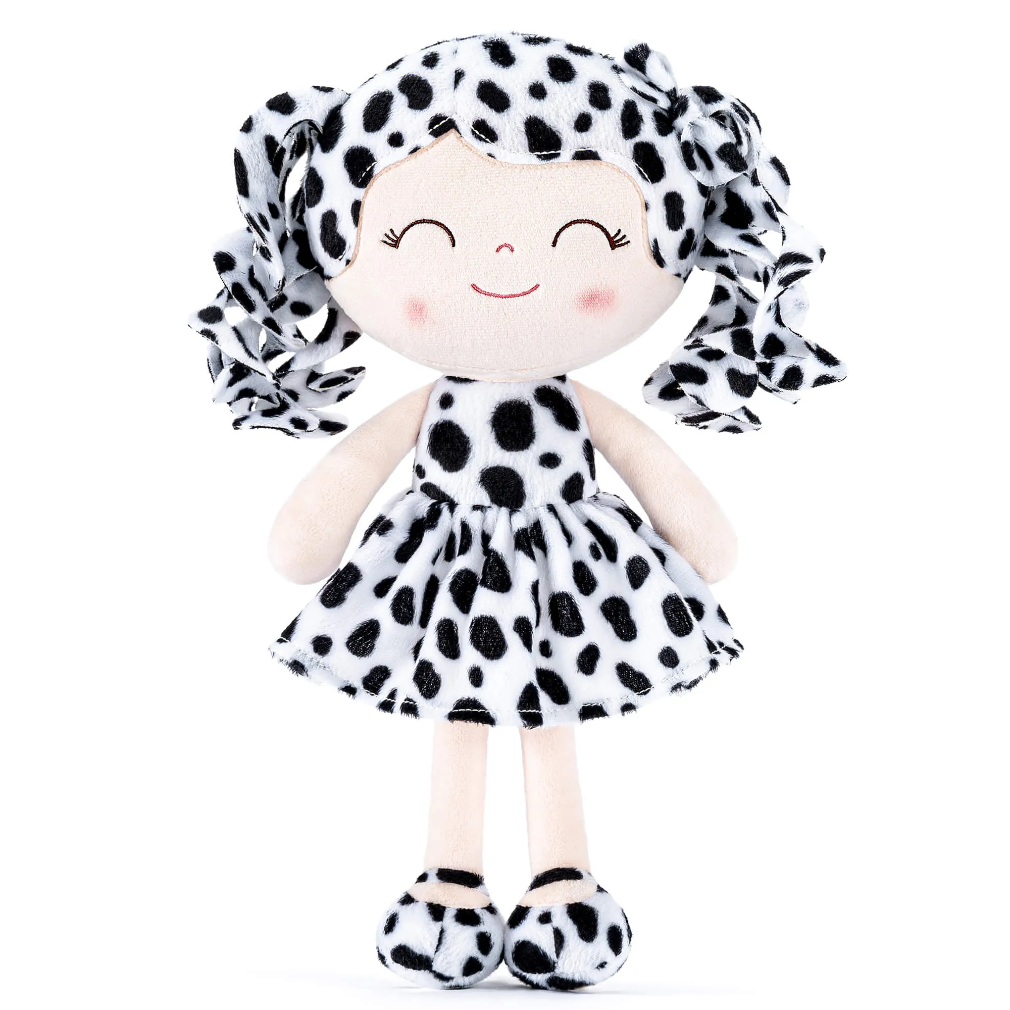 Gloveleya 12-inch Personalized Plush Jungle Animal Spots Black and White