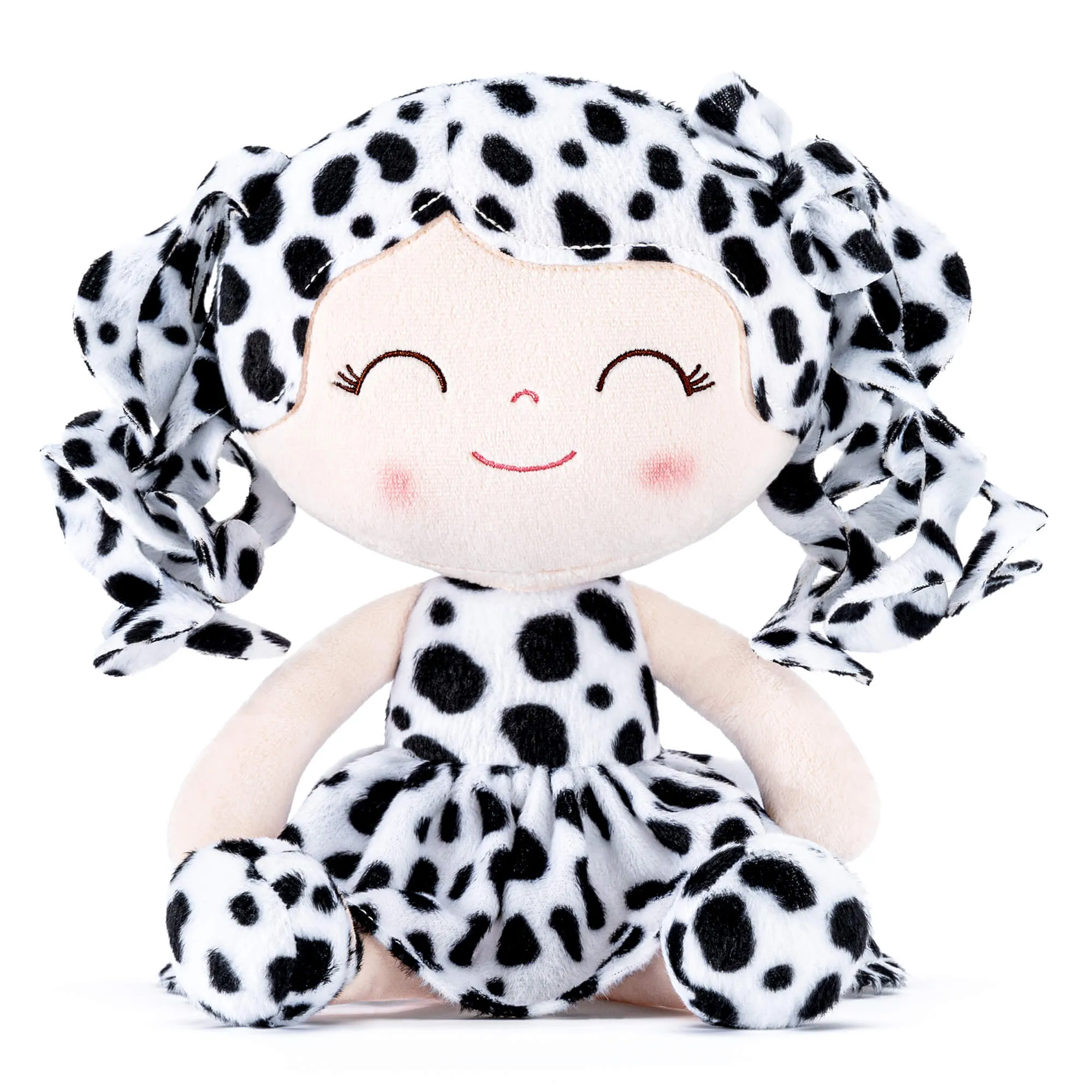Gloveleya 12-inch Personalized Plush Jungle Animal Spots Black and White
