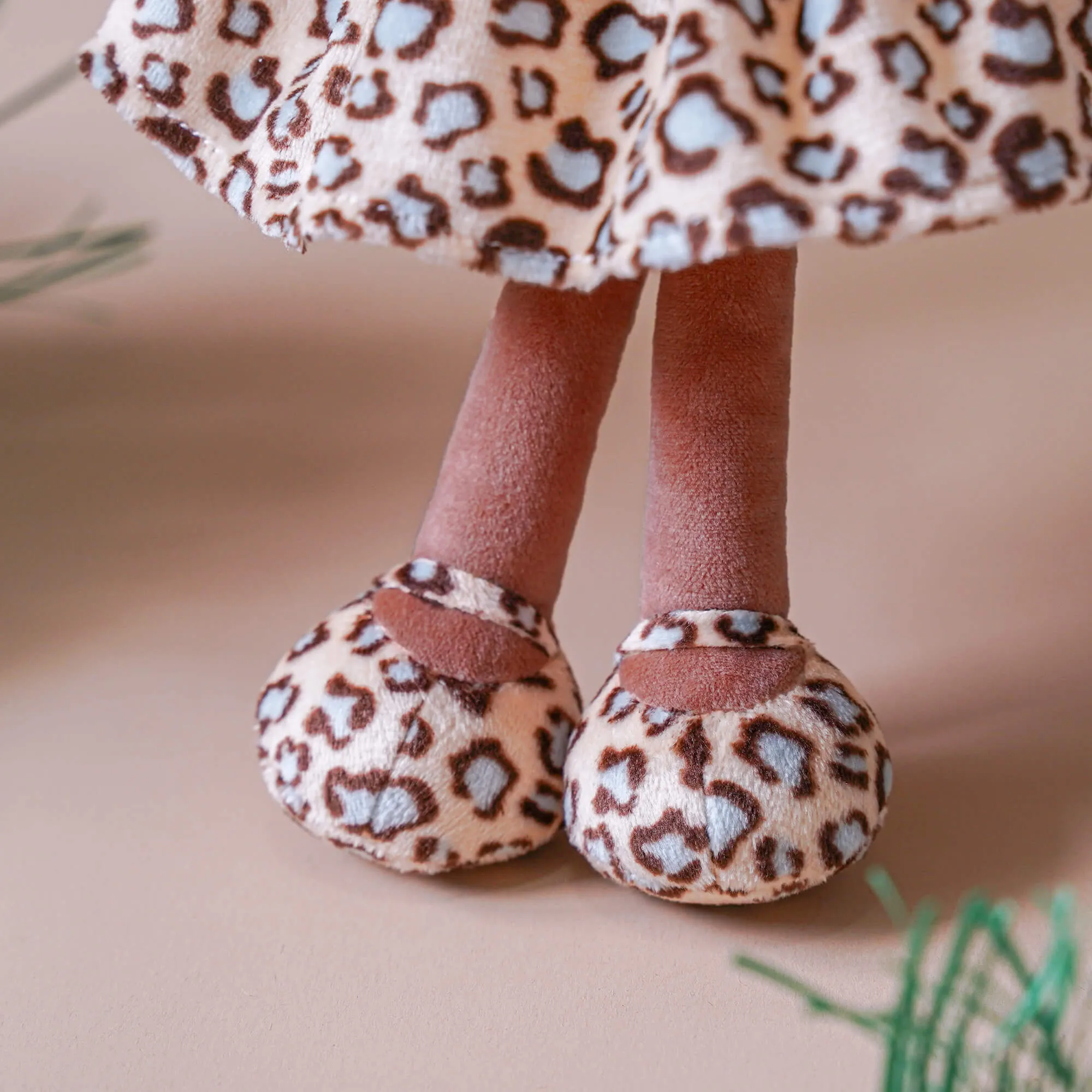 Gloveleya 12-inch Plush Jungle Animal Doll Leopard
