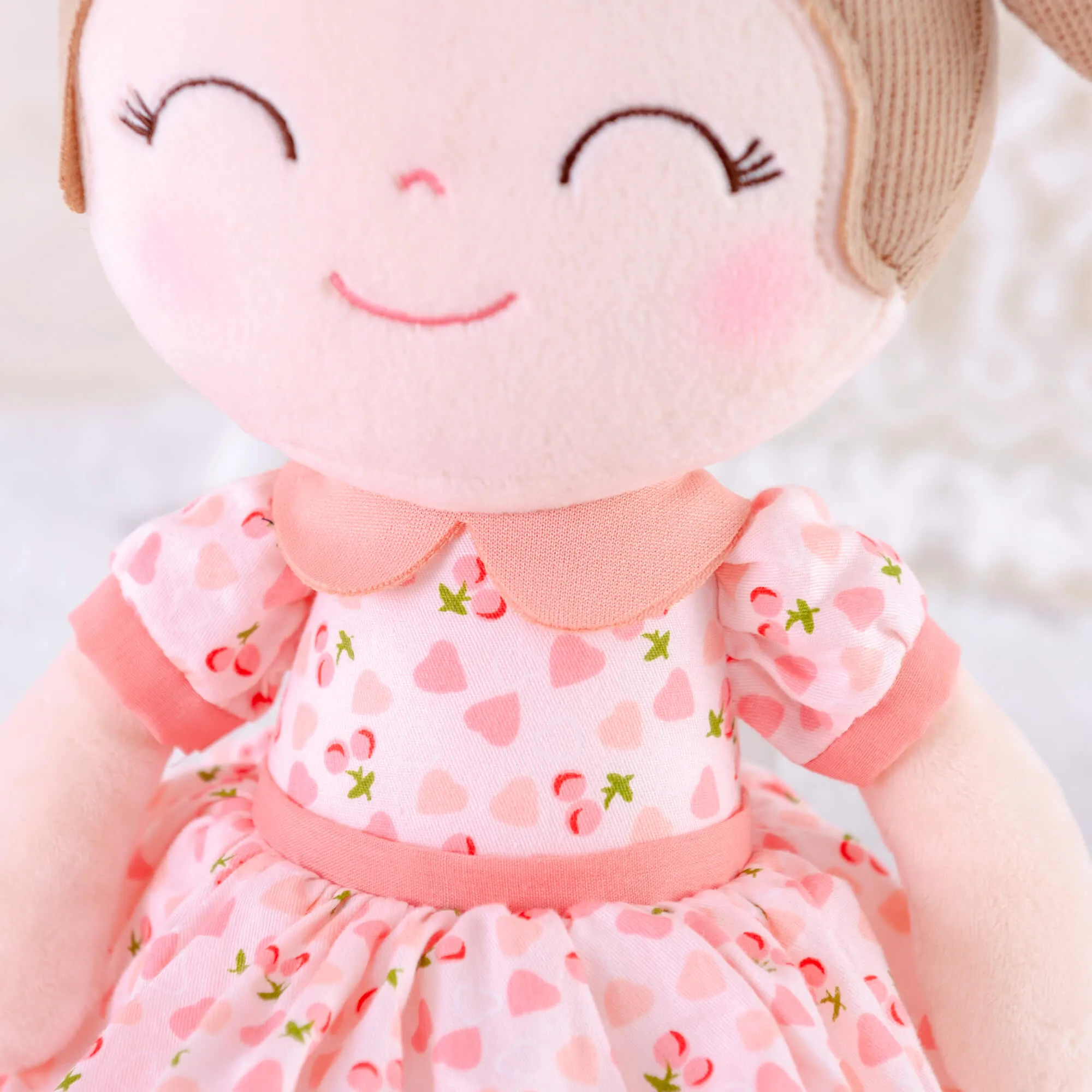 Gloveleya 16-inch Baby Doll Girl Gift Cherry Girl Dolls Pink
