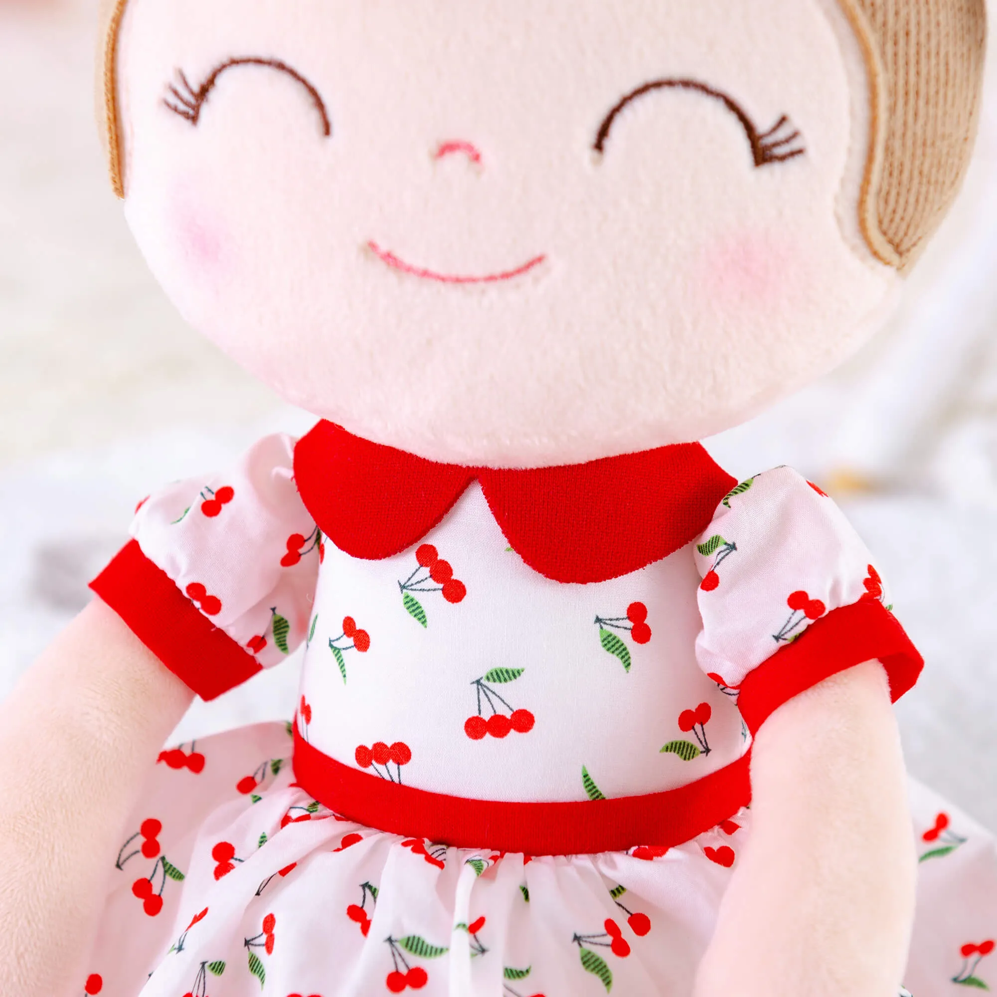 Gloveleya 16-inch Personalized Baby Doll Girl Gift Cherry Girl Dolls Red