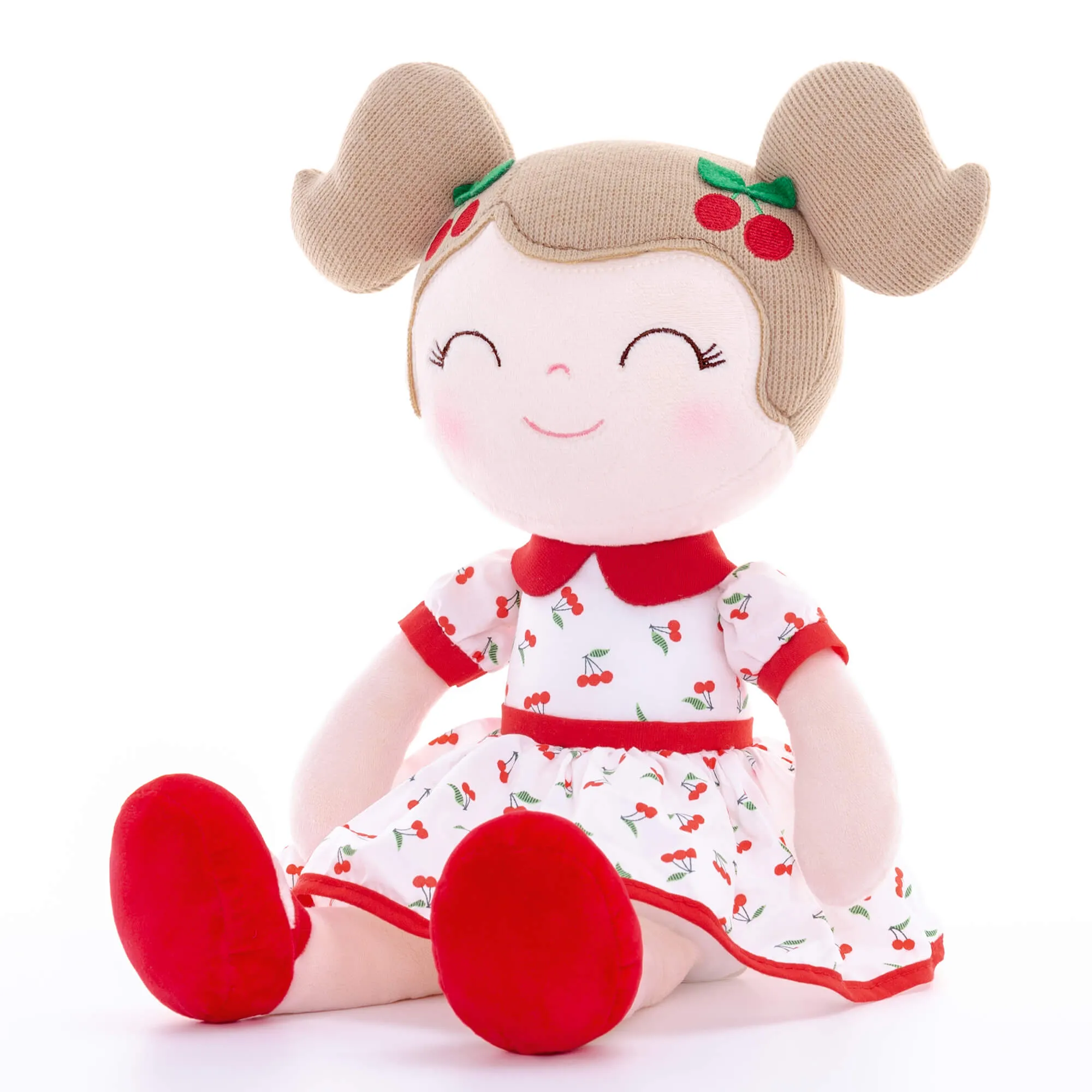 Gloveleya 16-inch Personalized Baby Doll Girl Gift Cherry Girl Dolls Red