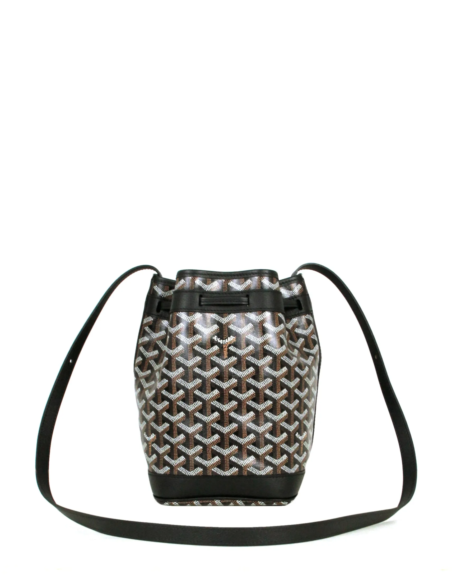 Goyard Black Goyardine Petit Flot PM Bucket Bag