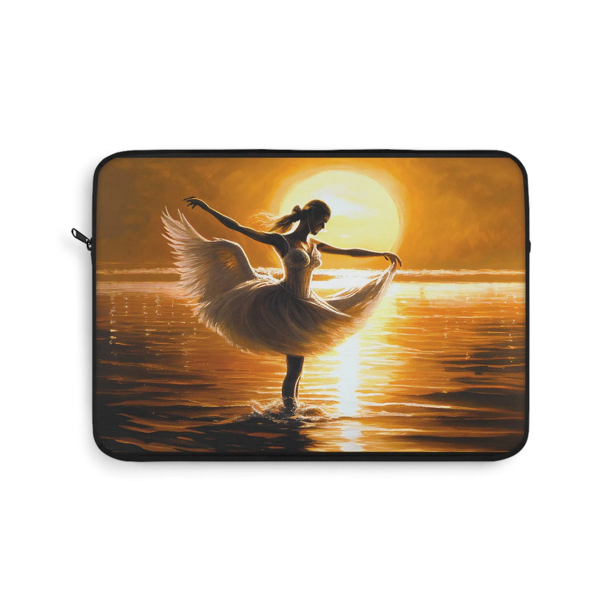 Graceful Swan Dancer Laptop Sleeve - Elegant Protection for Your Device in Two Sizes