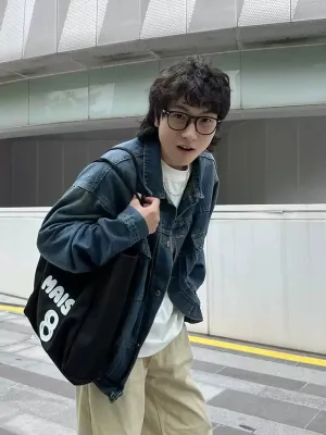 Graphic Print Casual Tote Bag